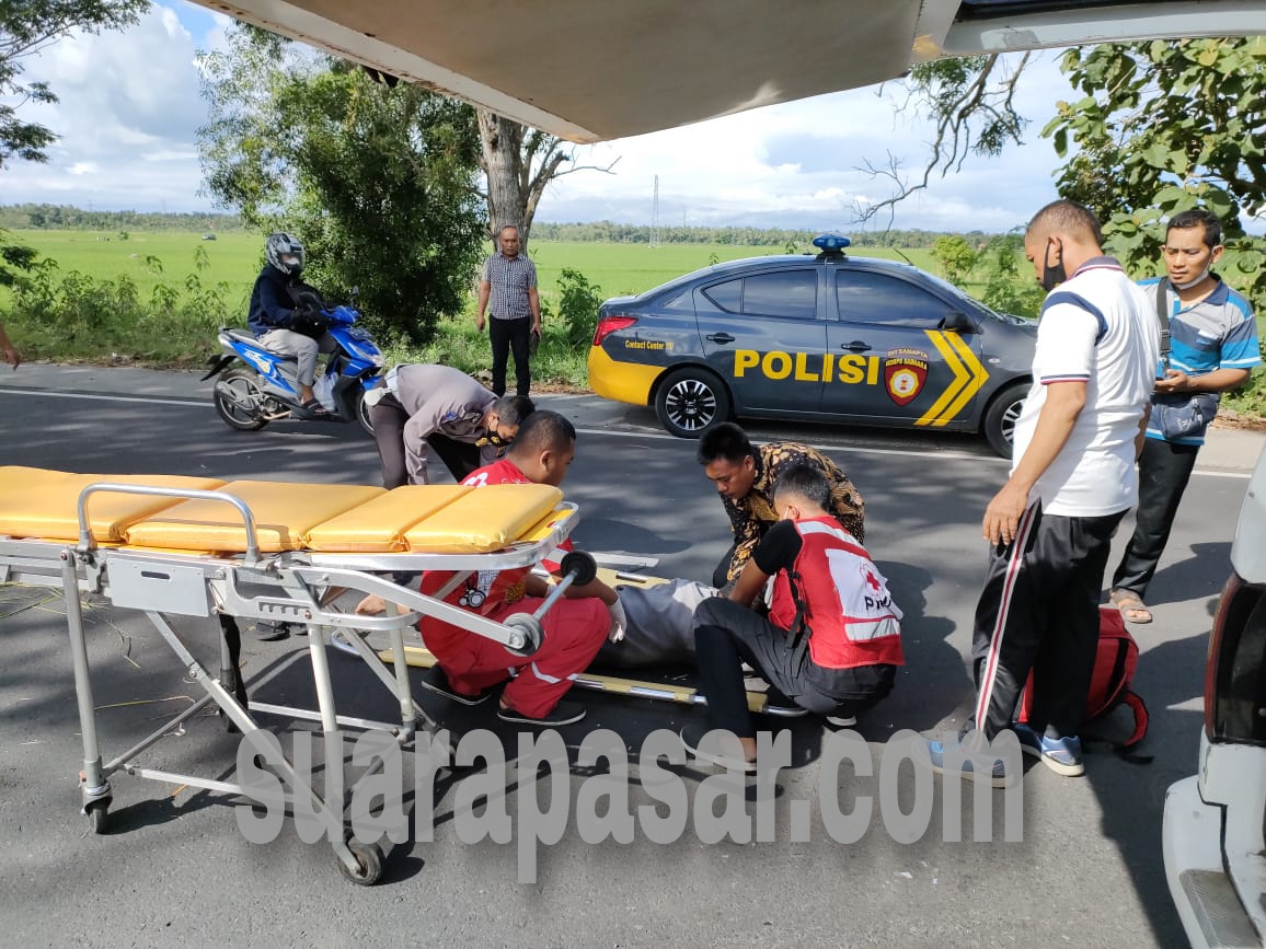 Akibat Kurang Hati Hati Pengguna Jalan Libatkan Dua Kendaraan Sepeda Motor Tabrak Dari Belakang