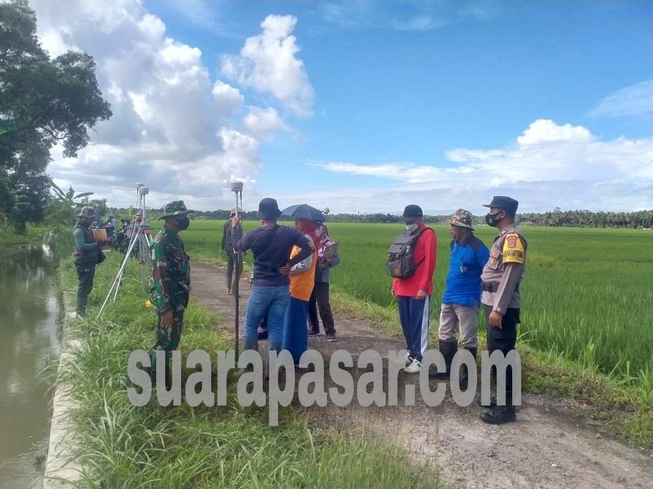 Tim Satgas BPN Kulon Progo Memetakan Lahan Terdampak Pelebaran Sungai di Glagah Temon