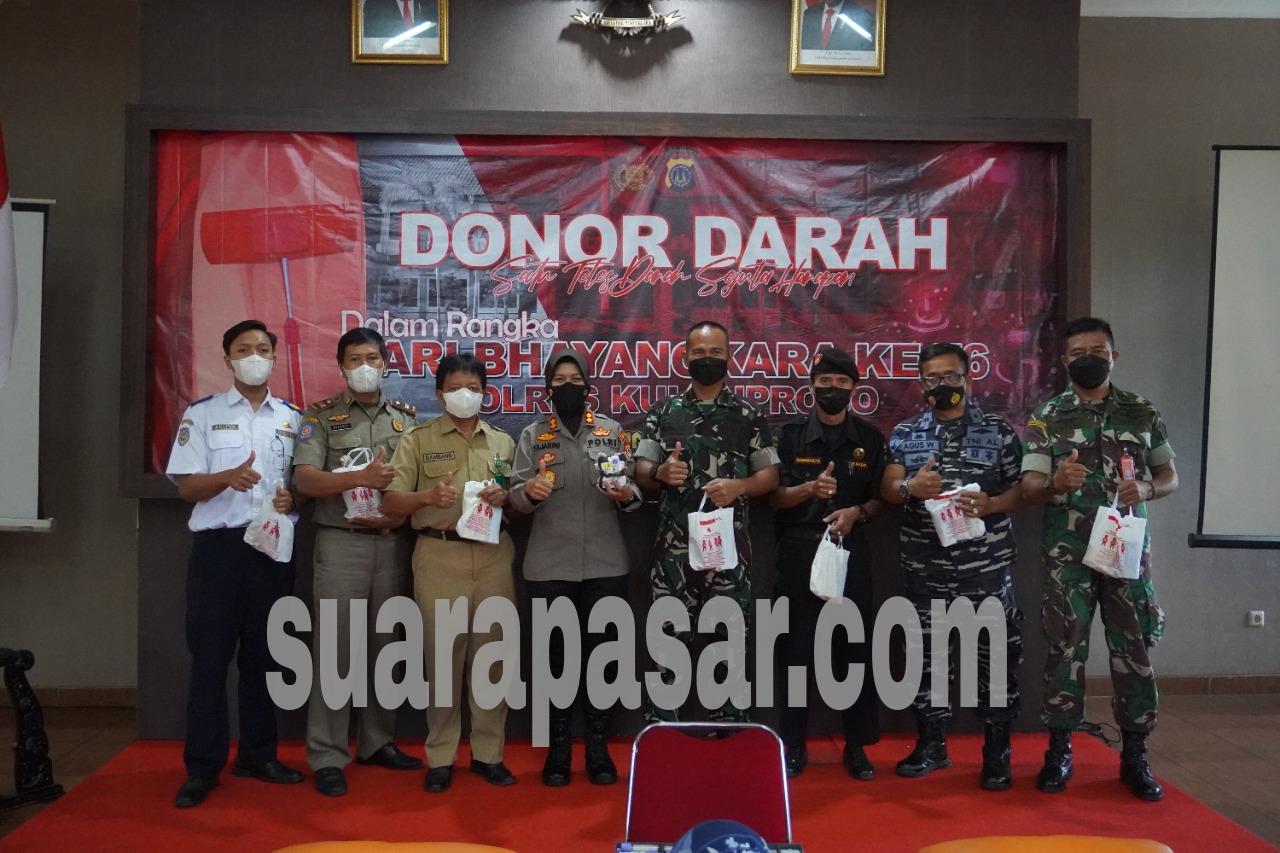 Aksi Donor Darah “Satu Tetes Darah Sejuta Harapan” di Aula Mapolres Kulon Progo