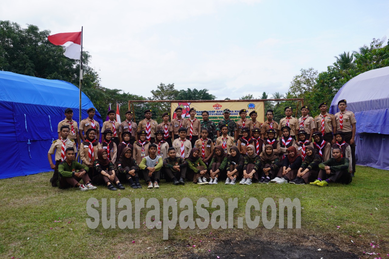 Upacara Penutupan Perjusami Saka Wira Kartika Kodim 0731/Kulon Progo Digelar di Lapangan Bumi Perkemahan Secang