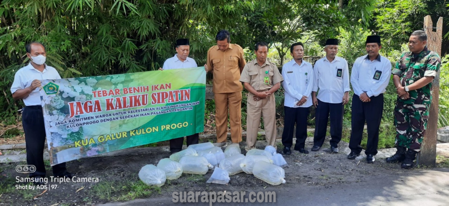 Tabur Benih Ikan di KUA Kapanewon Galur