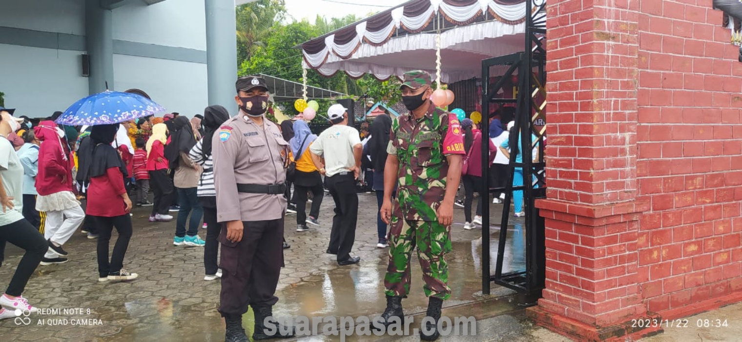 Babinsa Palihan Pantau Acara Senam dan Jalan Sehat di GKJ Palihan