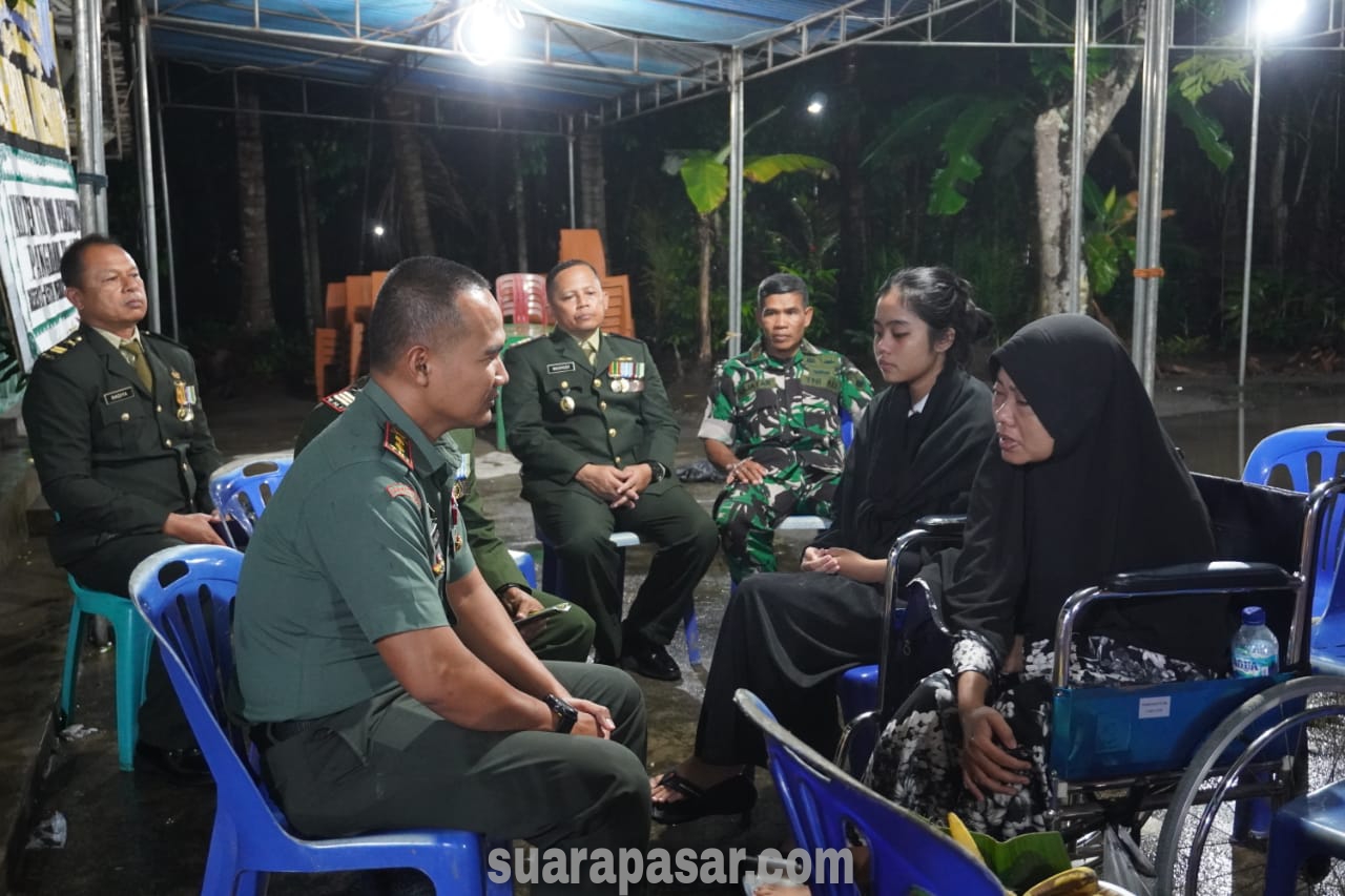 Dandim Kulon Progo Beri Motivasi Kepada Keluarga Almarhum Serda Miskijo