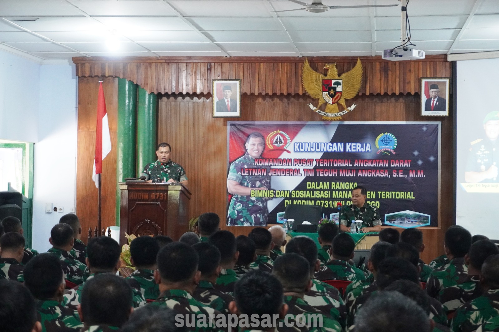 Danpusterad Buka Pelaksanaan Bimnis dan Sosialisasi Manajemen Teritorial di Kodim 0731/Kulon Progo