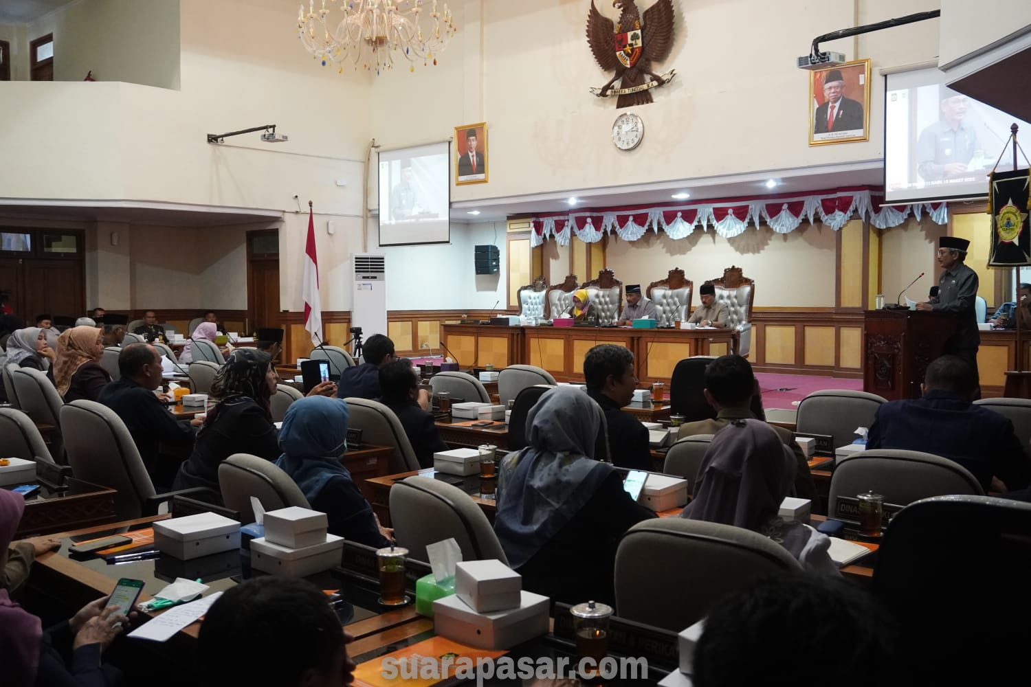 Dandim Kulon Progo Ikuti Rapat Paripurna Penyampaian LKPJ Bupati TA. 2022