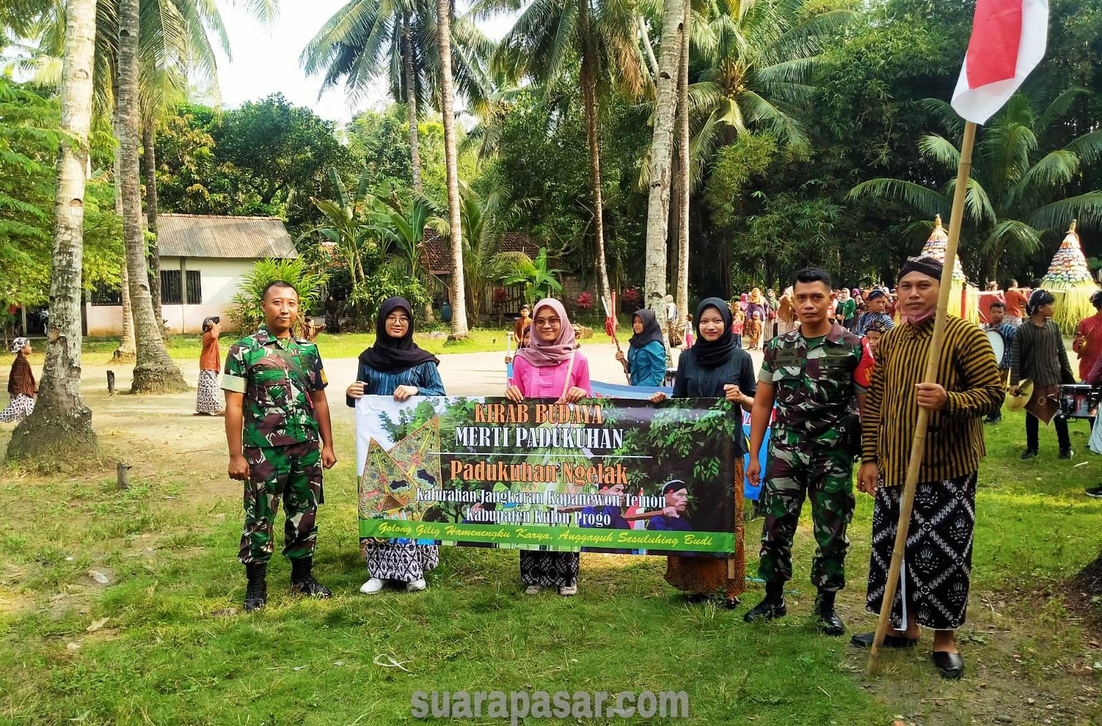 Babinsa Jangkaran Hadiri Merti Padukuhan Ngelak