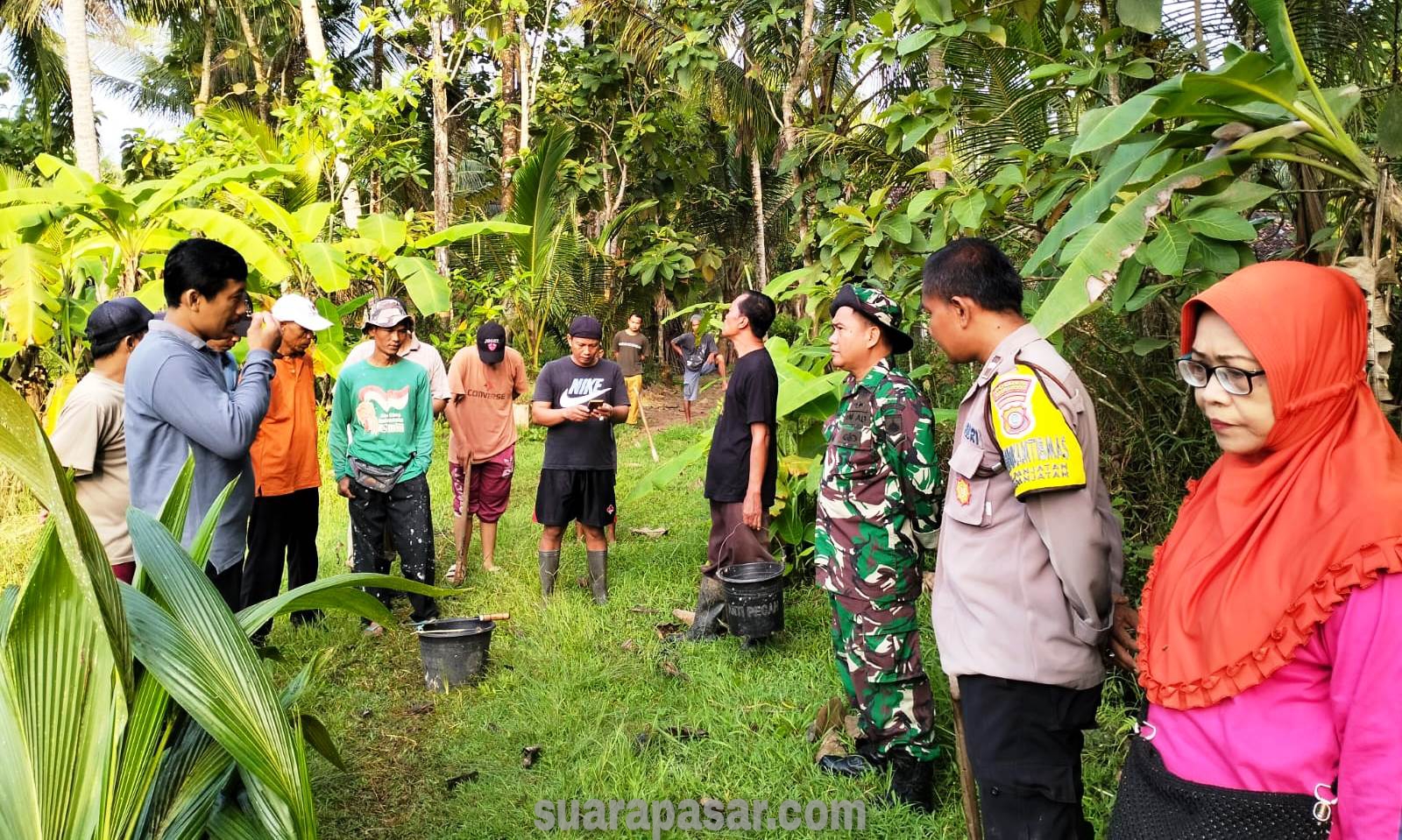 Babinsa Panjatan Laksanakan Penanaman Pohon Kelapa di Wilayah Kalurahan Panjatan