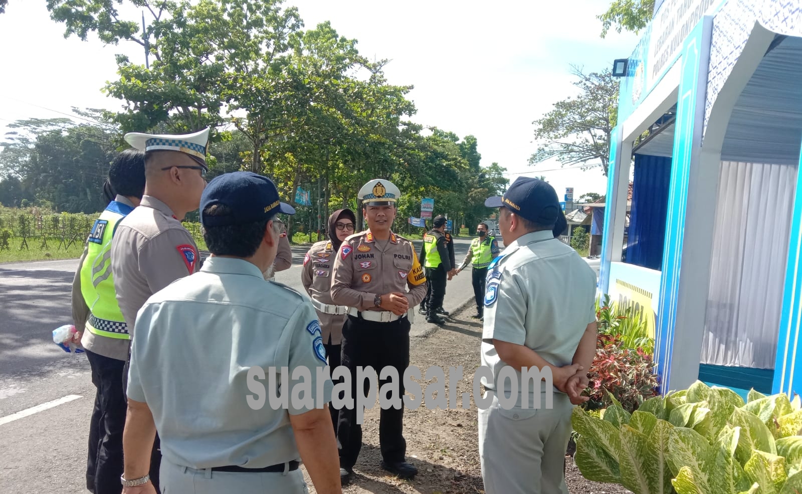 Korlantas dan Jasa Raharja Laksanakan Asistensi di Pospam Temon Kulon Progo