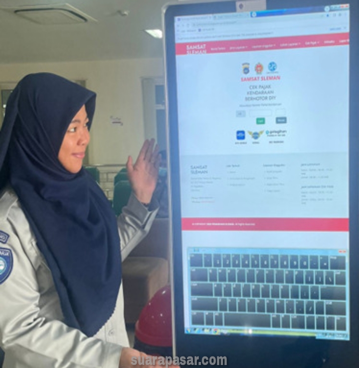 Jasa Raharja Samsat Sleman Luncurkan Komputer Touch Screen