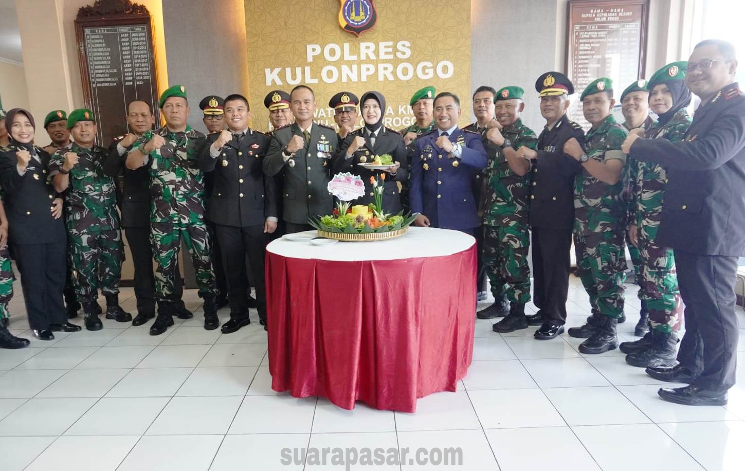 Dandim 0731/Kulon Progo Turut Rayakan Hari Bhayangkara Ke-77 di Mapolres Kulon Progo