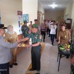 Danramil Girimulyo Beserta Anggota Beri Ucapan Selamat Hari Bhayangkara ke-77 ke Mapolsek Girimulyo 