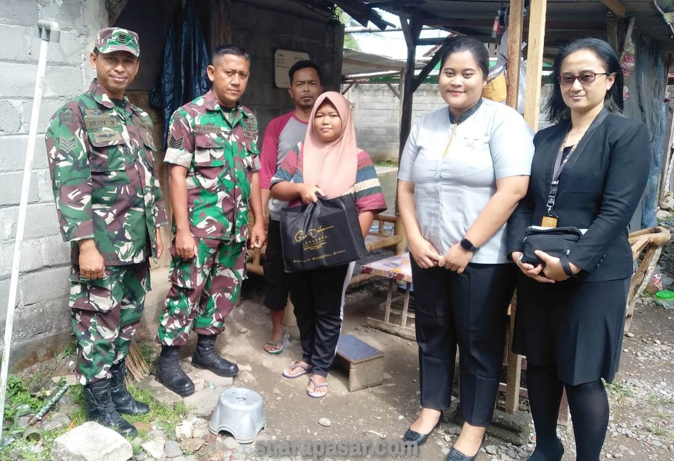 Babinsa Kebonrejo Dampingi Pendistribusian Paket Bantuan Anak Stunting