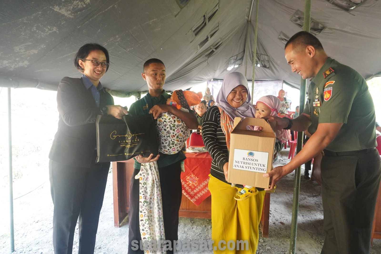 Dandim Kulon Progo Ikuti Peresmian Fasilitas Air Bersih dan Penyerahan Bantuan Stunting