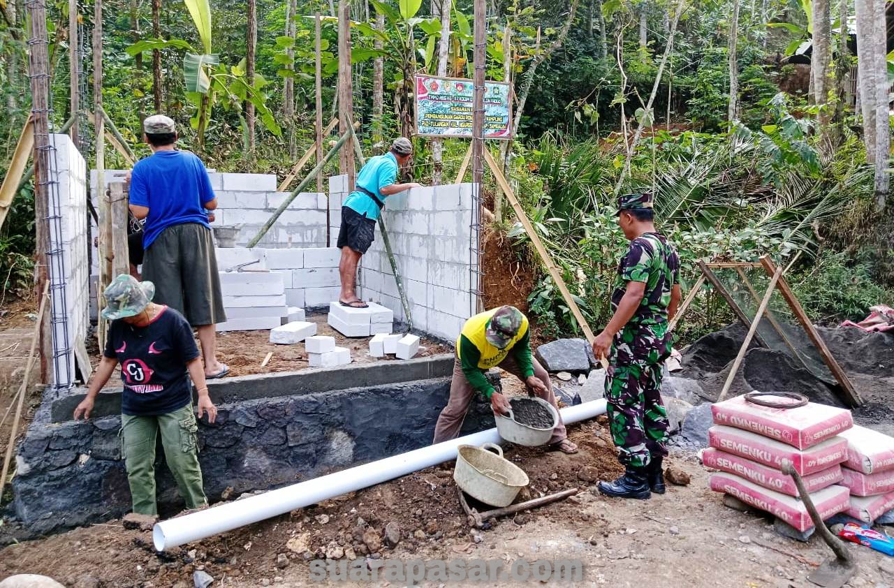 Pembangunan Gardu Ronda Padukuhan Tulangan TMMD Reguler Ke-117 Kodim 0731/Kulon Progo