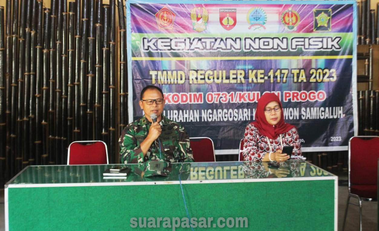 Warga Ngargosari Ikuti Penyuluhan Stunting dan Napza Di Kegiatan Non Fisik TMMD Reguler 117 Kodim 0731/Kulon Progo