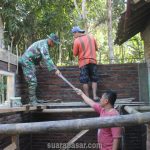 Pengerjaan Ruang Santri di Area Masjid Al Hikmah TMMD Reguler 117 Kodim 0731/Kulon Progo