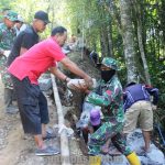 Satgas TMMD Reguler Bersama Warga di Padukuhan Tulangan Kerjakan Talud