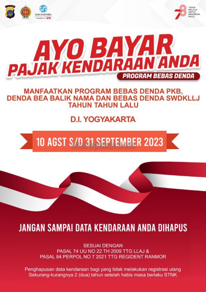 Mumpung Lagi Bebas Denda, Ayo Segera Bayar Pajak Sebelum Tanggal 30 September!!