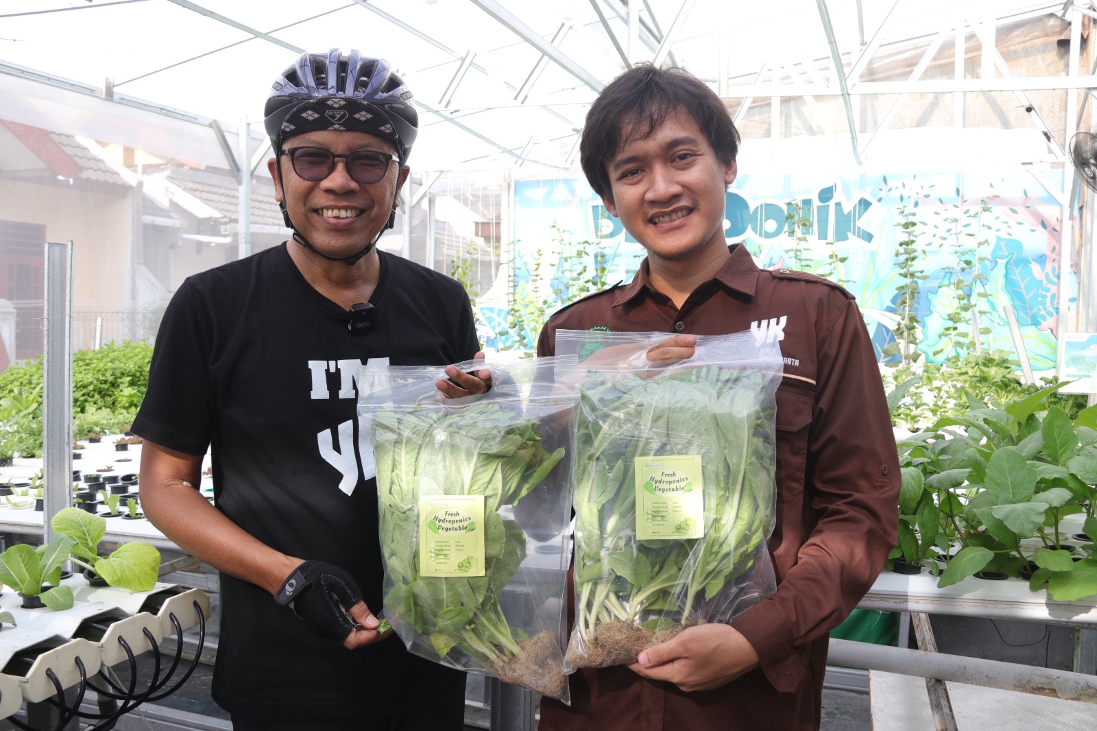 Sambang Kampung di Hari Jumat, Walikota Yogya Panen Sayur Hidroponik hingga Salurkan Bantuan