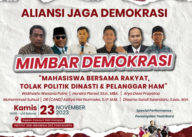 ALIANSI JAGA DEMOKRASI BAKAL GELAR MIMBAR DEMOKRASI DI KAMPUS ISI