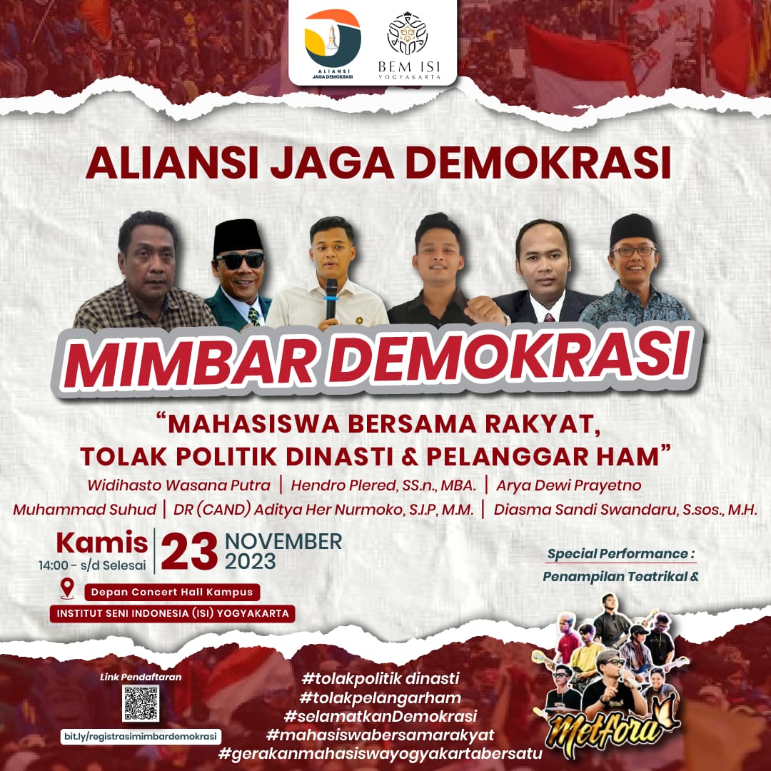 ALIANSI JAGA DEMOKRASI BAKAL GELAR MIMBAR DEMOKRASI DI KAMPUS ISI