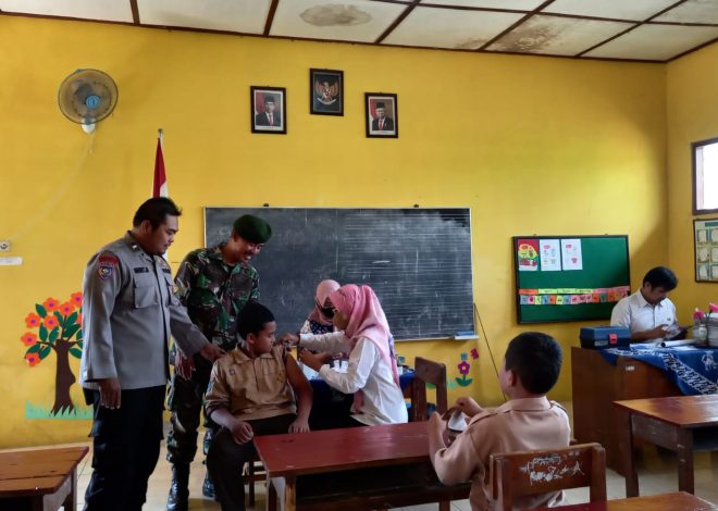 Koramil Temon Dukung Pelaksanaan Bulan Imunisasi Anak Sekolah