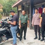 Babinsa Bersama Bhabinkamtibmas Glagah Pengecekan Lokasi Terjadinya Pencurian Sepeda Motor