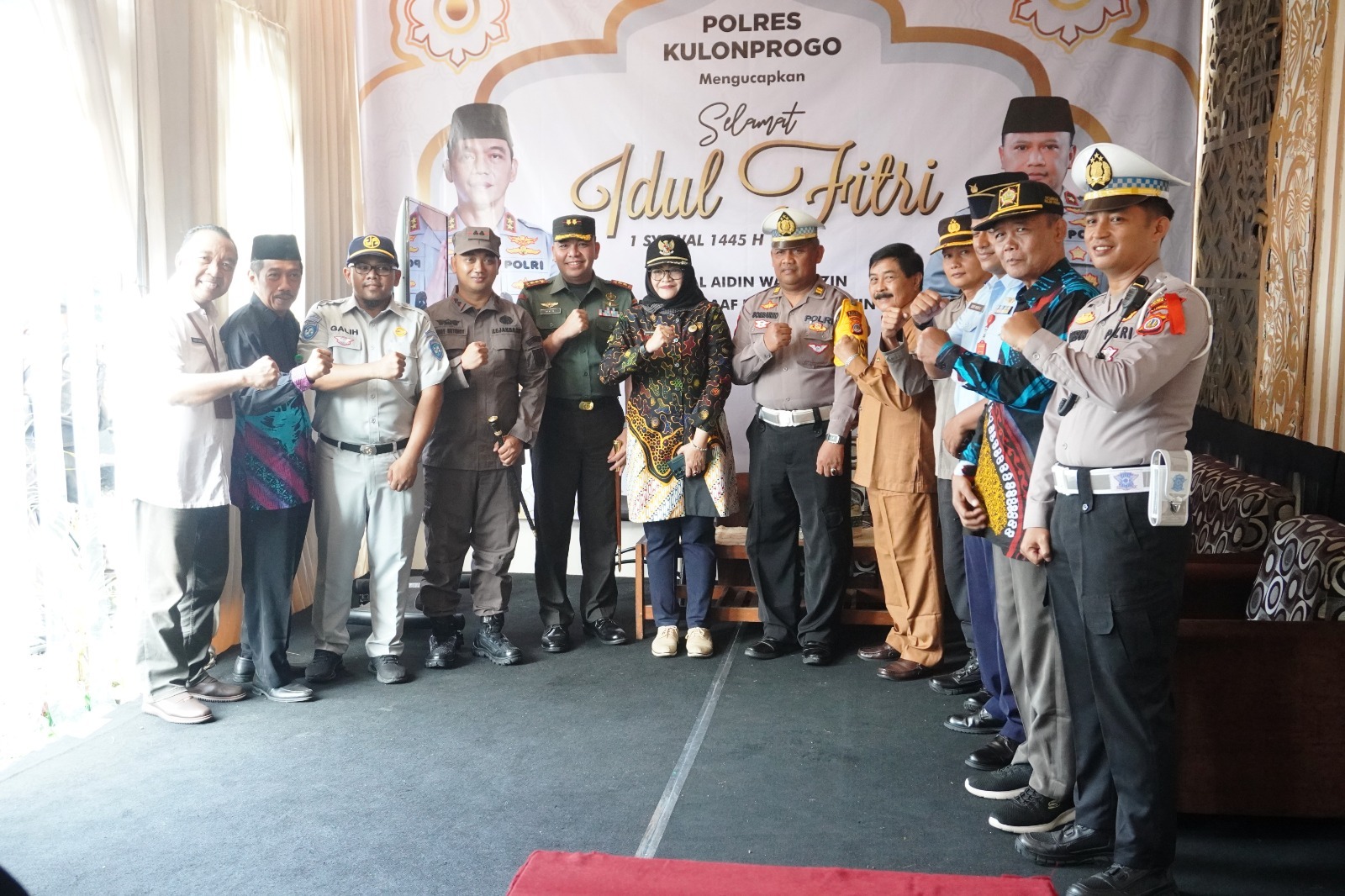 Dandim Kulon Progo Tinjau Pos Yan dan Pos Pam Hari Raya Idul Fitri 1445 H / 2024 M