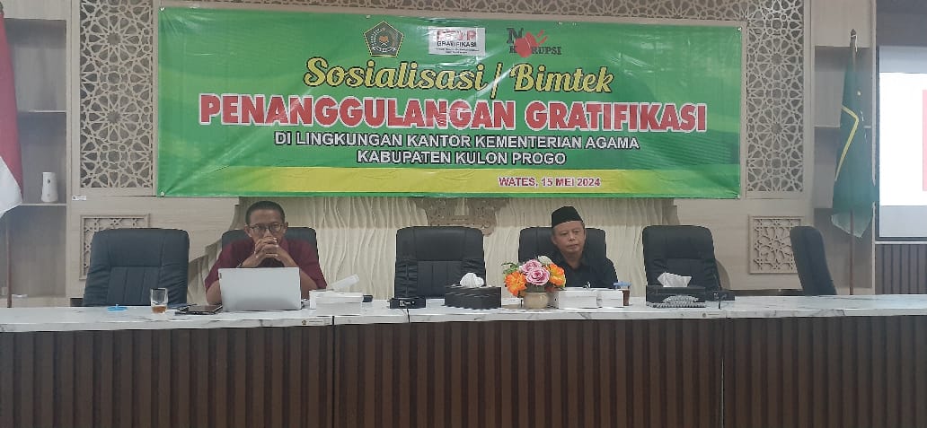 Kantor Kementerian Agama Kabupaten Kulon Progo Gelar Sosialisasi Penanggulangan Gratifikasi