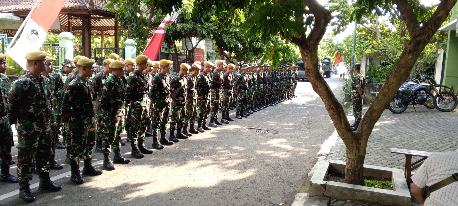 Pasukan Satgas TMMD Reguler Ke-121 Kodim 0734/Kota Yogyakarta TA. 2024 Tiba di Kampung Mrican