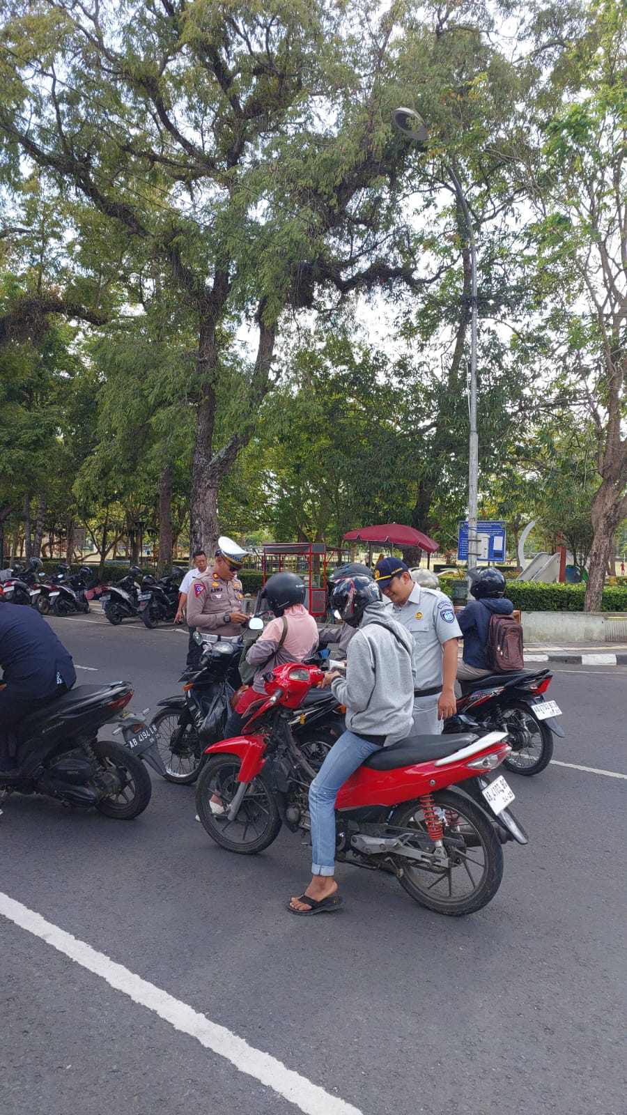 Gelar Operasi Gabungan Jasa Raharja Kulon Progo di Alun-alun Wates